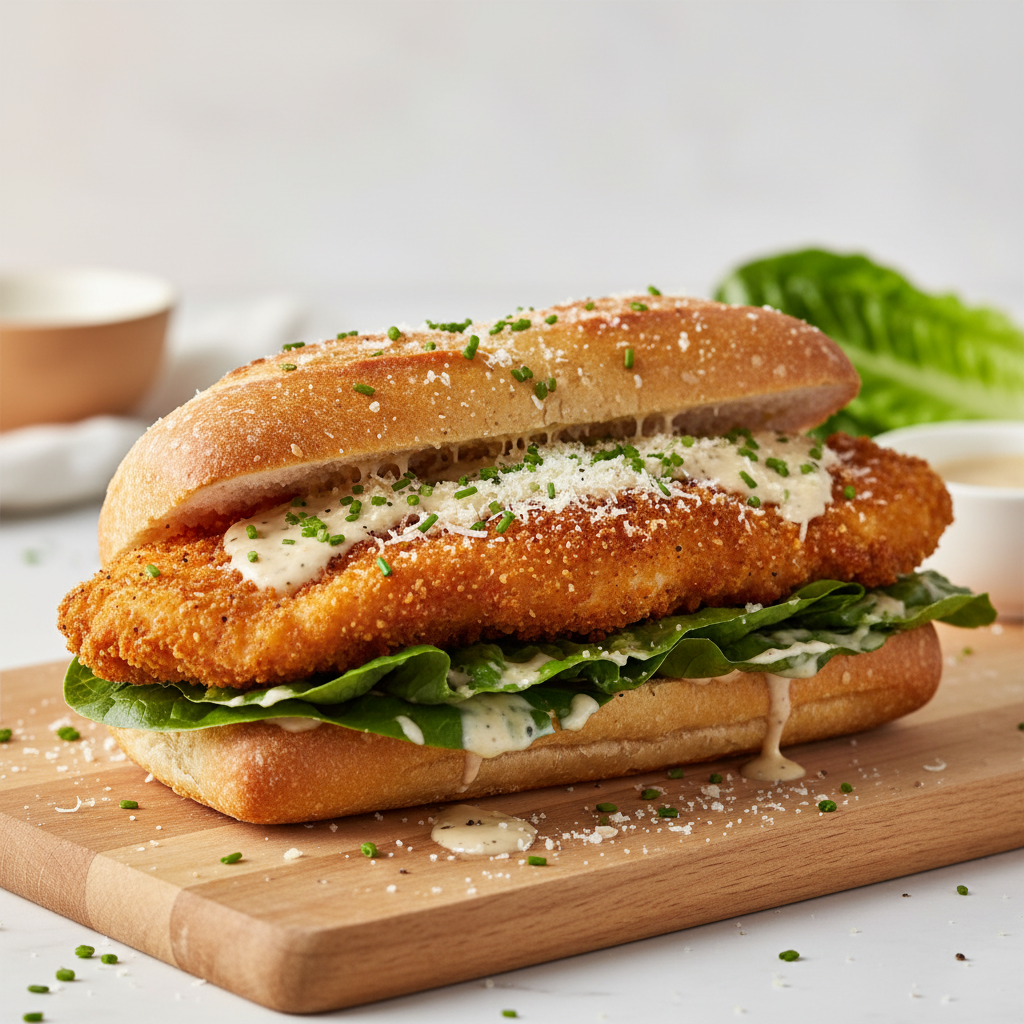 Chicken Caesar Sandwich: The BEST Crispy Chicken Sandwich Recipe
