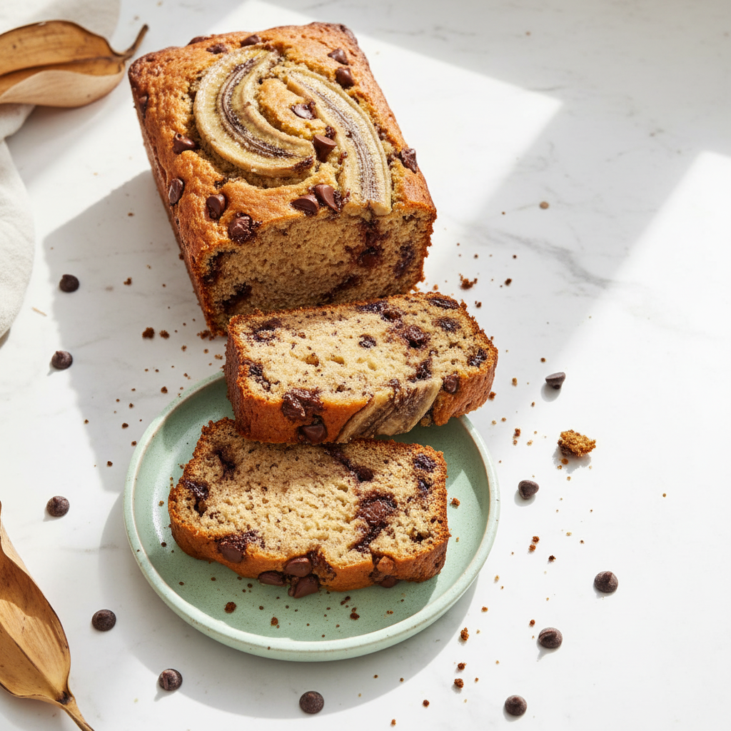 EASY CHOCOLATE CHIP BANANA BREAD