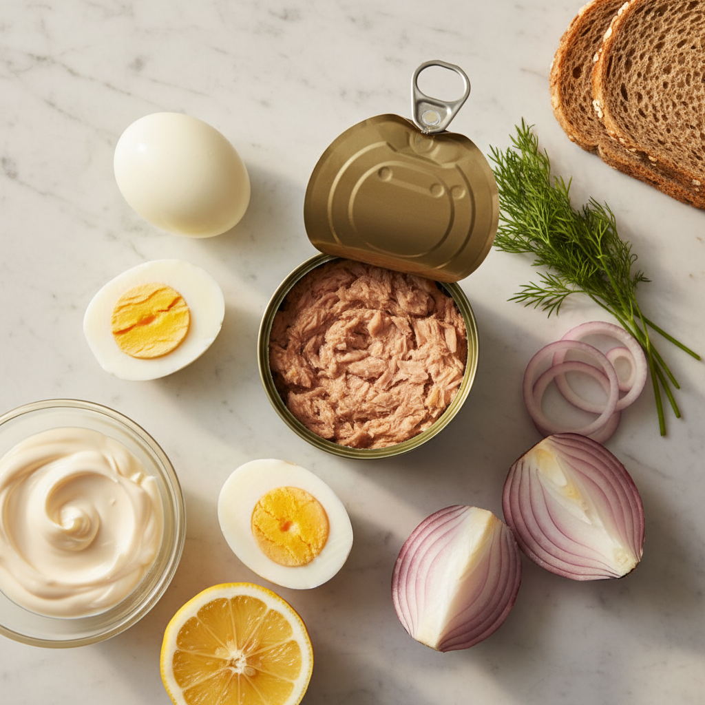 Easy Tuna Egg Sandwich Recipe (Simple & Delicious!) - preparation