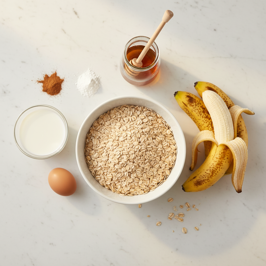Banana Bread Baked Oats - preparation