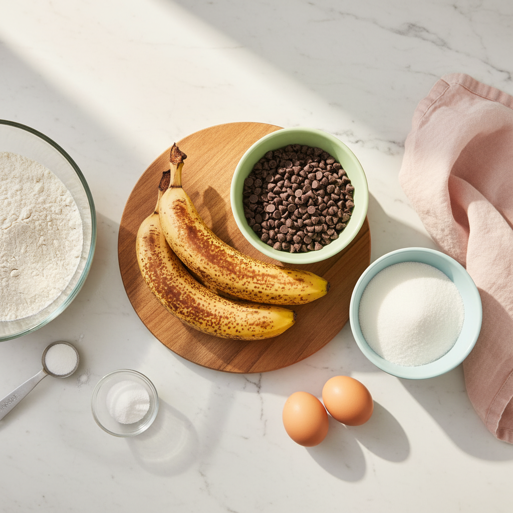 EASY CHOCOLATE CHIP BANANA BREAD - preparation